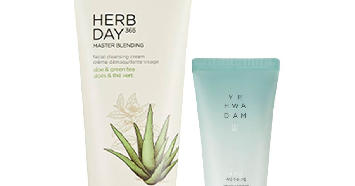 (Gift) Combo Kem Tẩy Trang Herb Day 365 Aloe Green Tea 170Ml & Kem