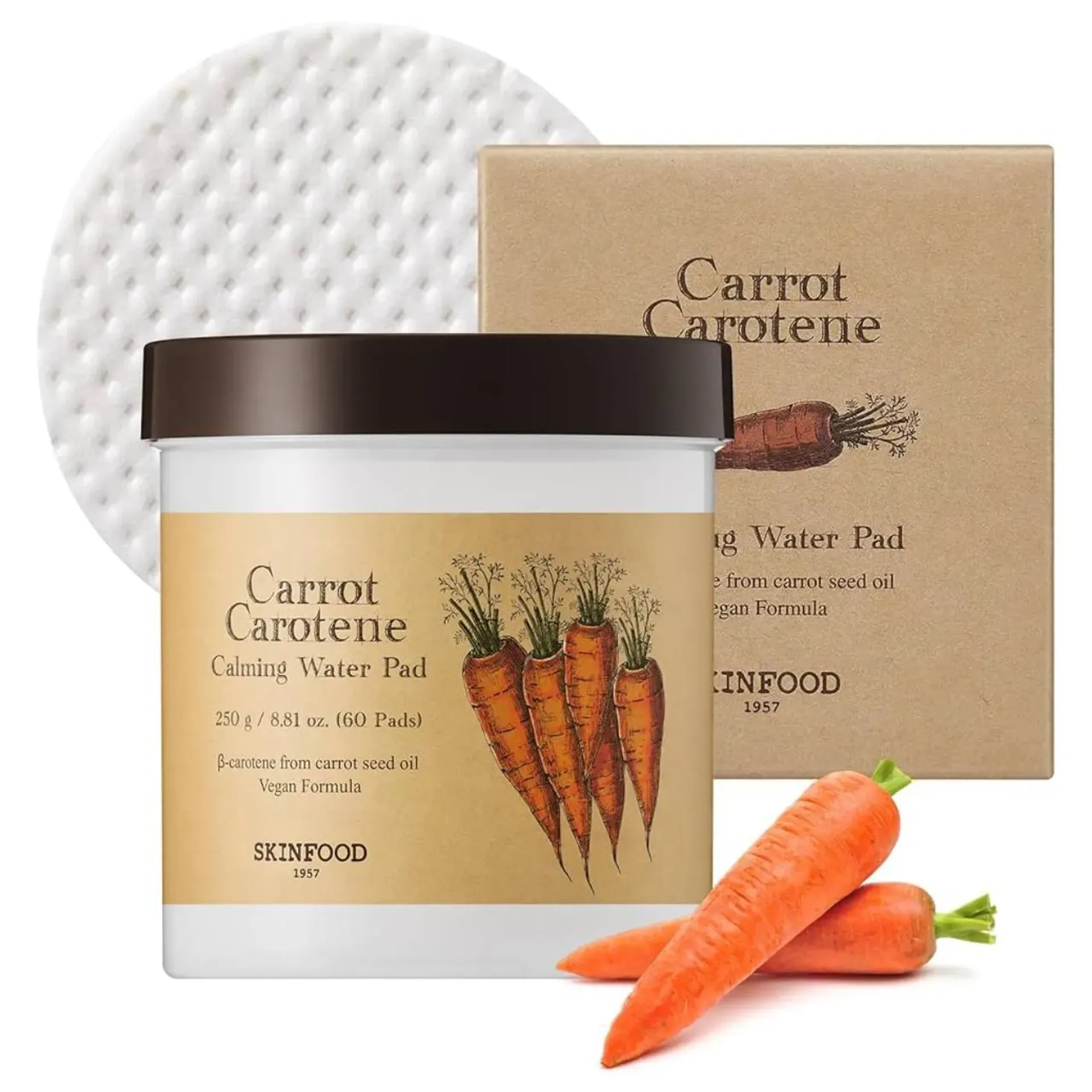 Toner Pad Skinfood Dưỡng Ẩm Làm Dịu Da Carrot Carotene Calming