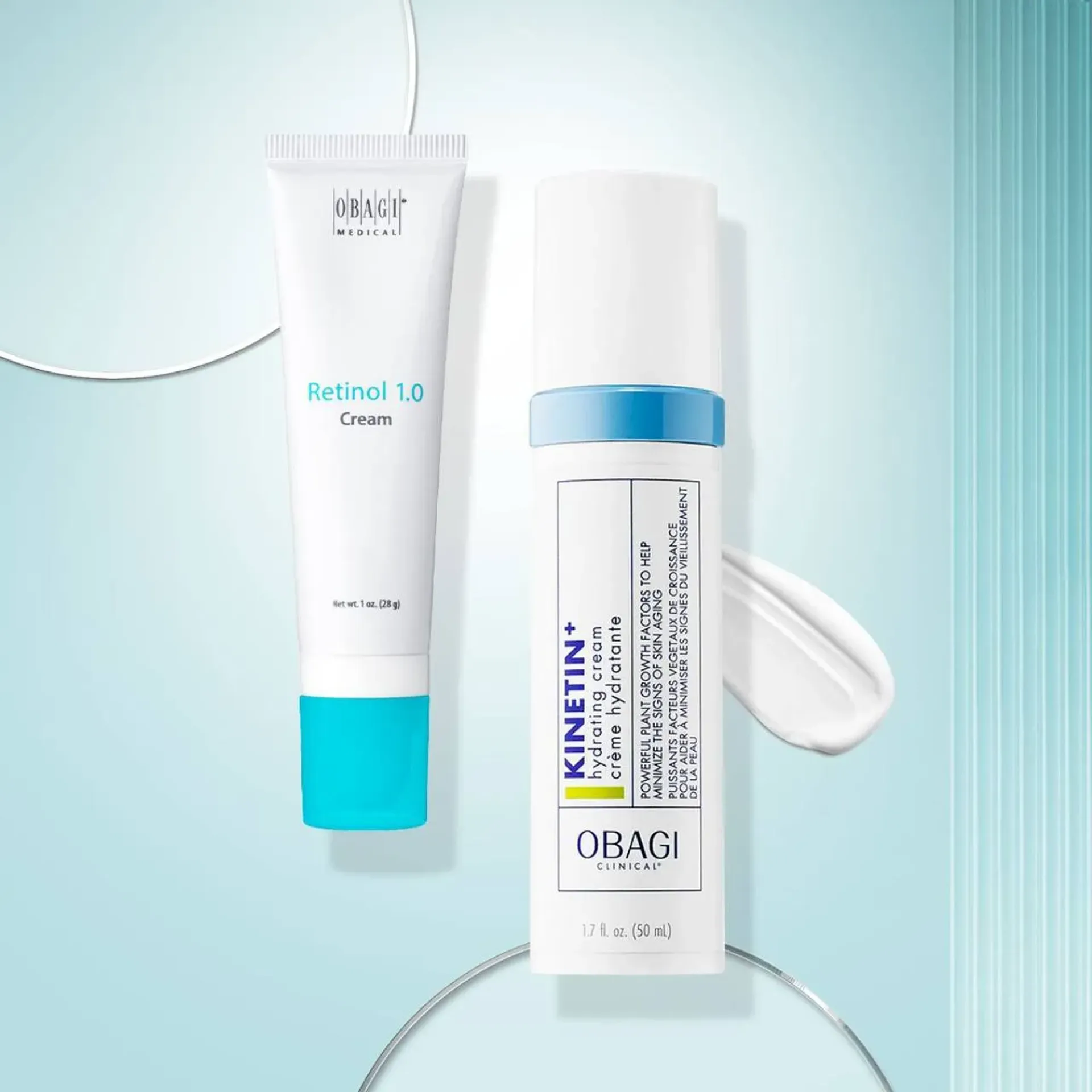 Combo Kem Dưỡng Obagi Phục Hồi Da Retinol 1.0 28g + Kinetin