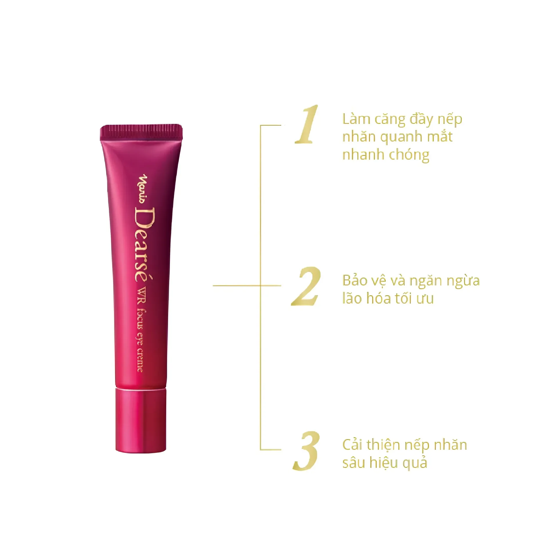 Kem Làm Mờ Nếp Nhăn Mắt Naris Dearse Wrinkle Deep Focus Eye Crème 15G