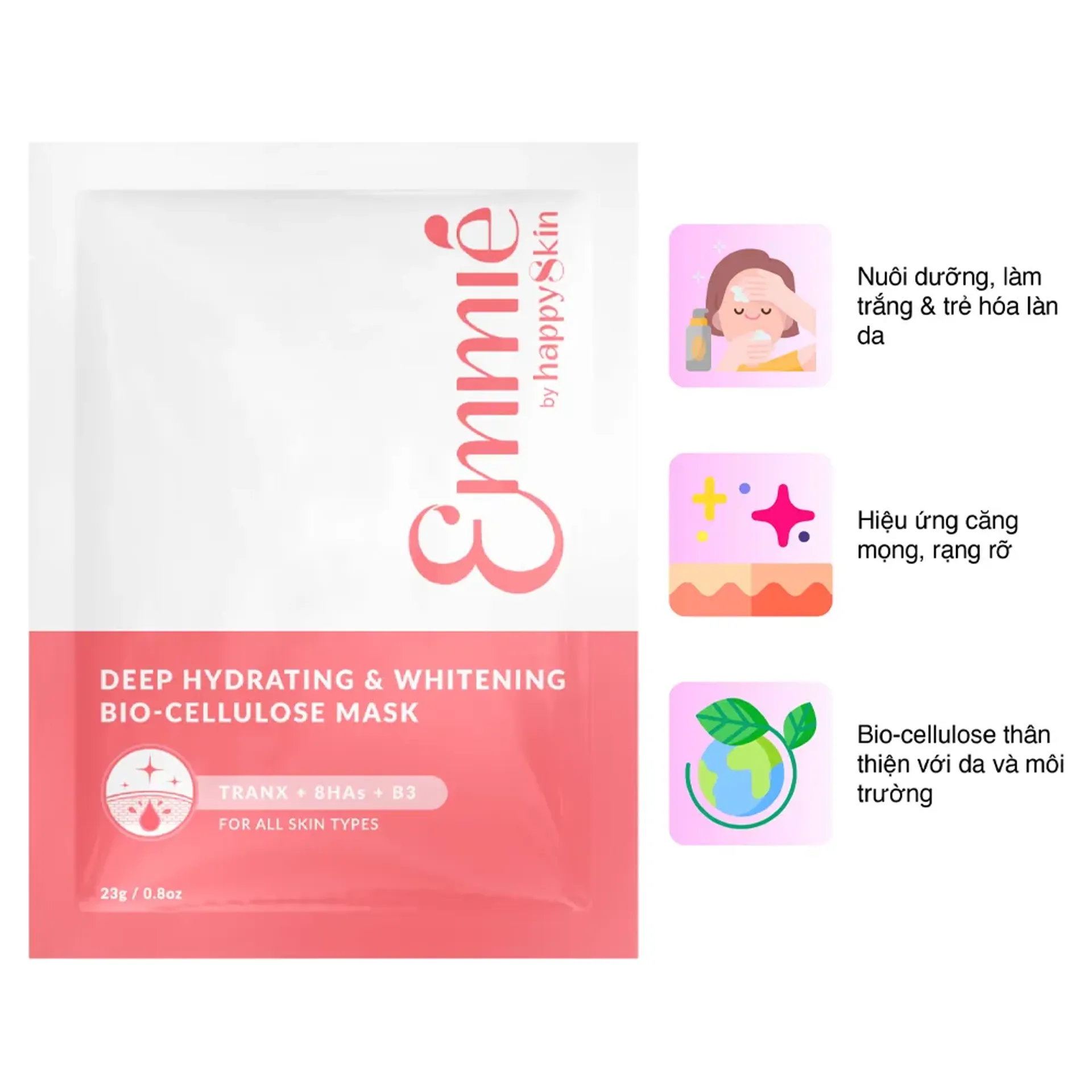 GWP) Mặt Nạ Sinh Học Emmié Deep Hydrating & Whitening Bio-Cellulose Mask