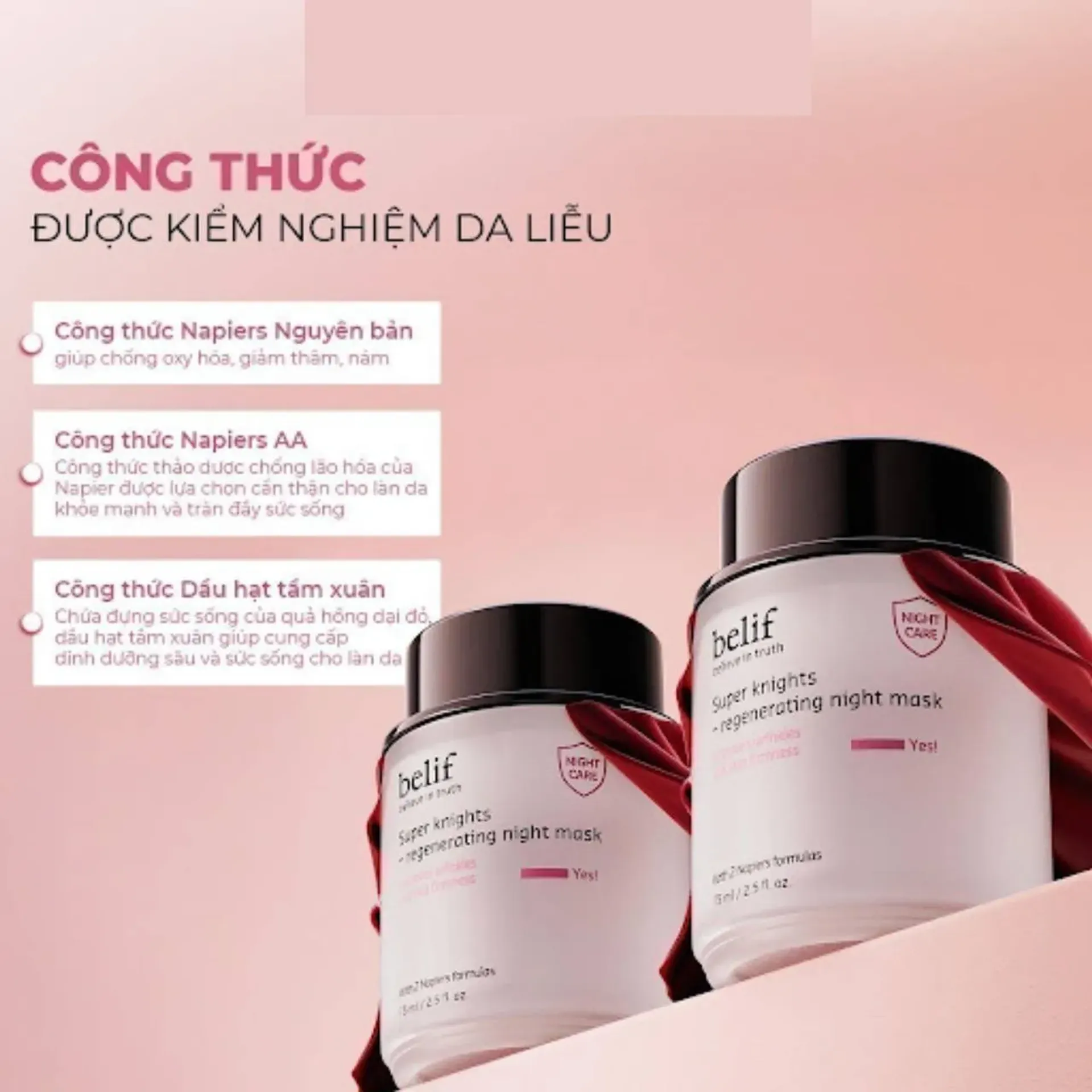 Masque De Nuit Régénérant Belif Super Knights 75 Ml - Anti-âge Et Hydratation Intense - Origine Corée Du Sud - Neuf