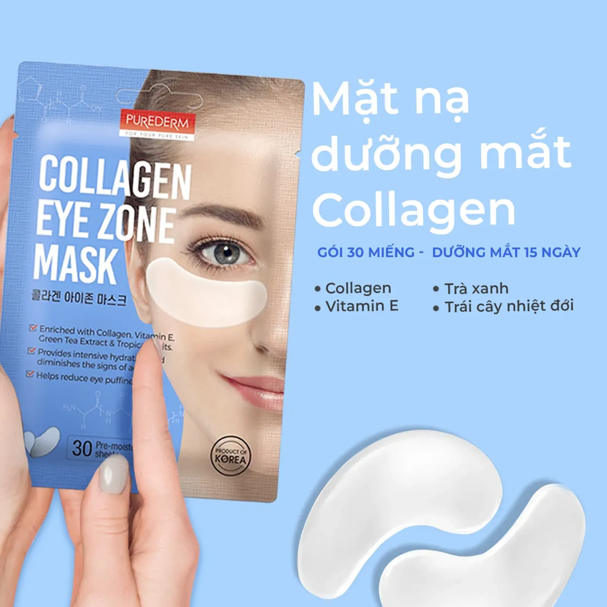MẶT NẠ GIẢM BỌNG MẮT VỚI GEL LÀM DỊU VÀ SE KHÍT VÙNG DA NHẠY CẢM