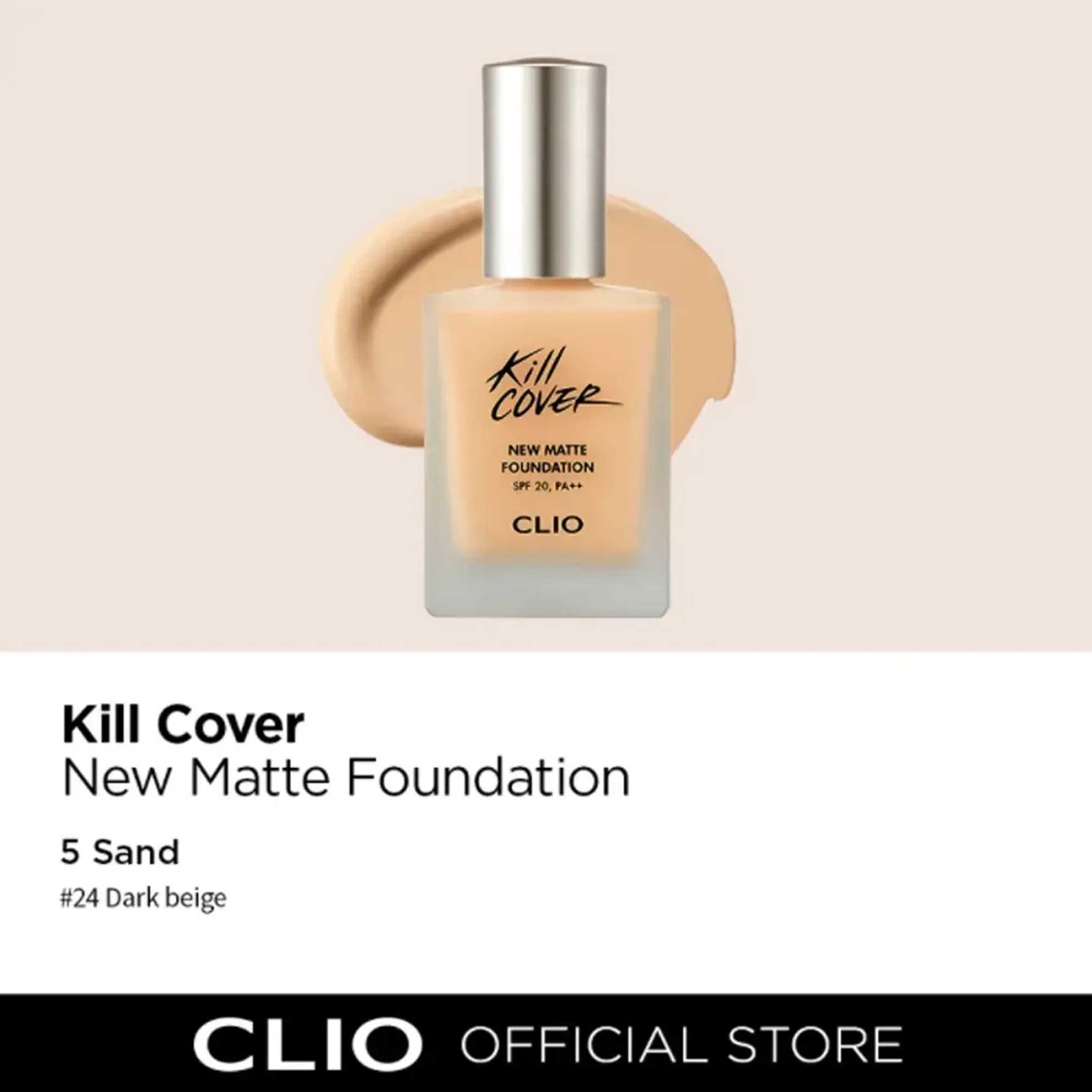 Kem Nền Clio Kill Cover New Matte Foundation Spf20, Pa++ 38G (Tặng