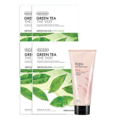 gift-1-sua-rua-mat-lam-sang-da-thefaceshop-rice-water-bright-cleansing-foam-100ml-4-mat-na-thanh-loc-da-ngua-mun-tu-tra-xanh-thefaceshop-real-nature-green-tea-1