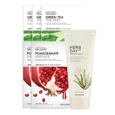 gift-combo-kem-tay-trang-herb-day-365-aloe-green-tea-170ml-5-mat-na-real-nature-2-luu-3-tra-xanh-1