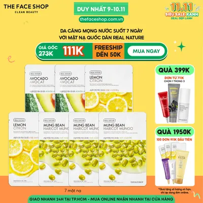 combo-7-mat-na-giay-the-face-shop-cham-soc-da-mem-mai-real-nature-avocado-20g-1