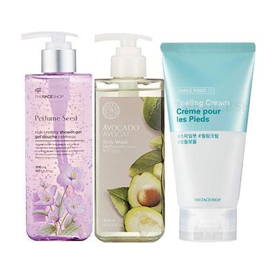 bo-san-pham-duong-da-perfume-seed-rich-creamy-shower-gel-smile-foot-peeling-cream-1