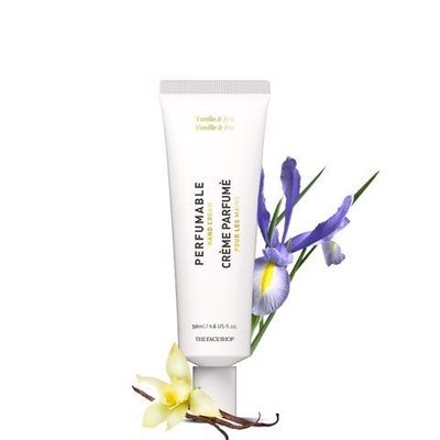 gift-kem-duong-da-tay-huong-nuoc-hoa-thefaceshop-perfumable-hand-cream-02-vanilla-iris-mui-vani-ngot-ngao-1
