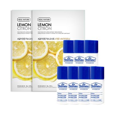 gift-combo-mat-na-sang-da-lemon-real-nature-sua-duong-dr-belmeur-advanced-cica-emulsion-6ml-1