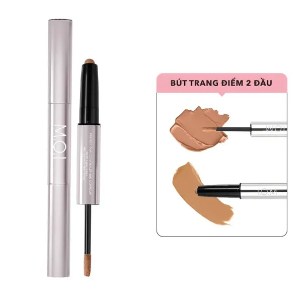 Bút Trang Điểm 2 Đầu M.O.I Che Khuyết Điểm Perfect Dual Concealer & Contour 2.5g + 4.5g