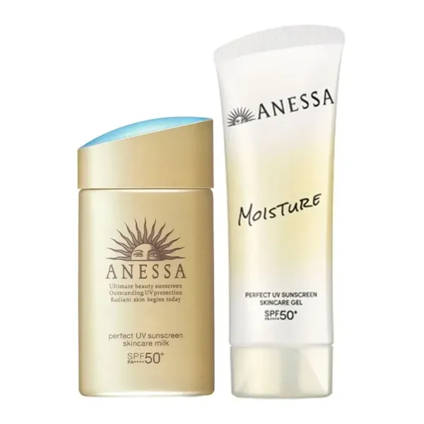 Combo Chống Nắng Dưỡng Ẩm Anessa Gold Milk 60ml + Gel Chống Nắng Moisture Perfect UV Suncreen 90ml