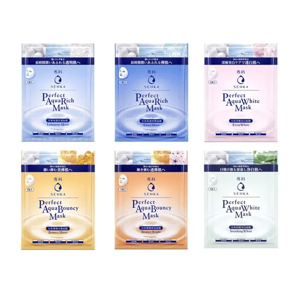 Mặt Nạ Giấy Senka Cấp Ẩm Dưỡng Sáng Da Perfect Aqua Mask 21g