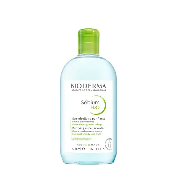 Nước Tẩy Trang Bioderma Sebium H2O Xanh Lá Cho Da Hỗn Hợp Và Da Dầu 500Ml (bán song song 2 phiên bản)