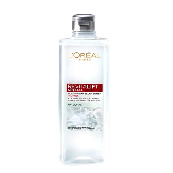 Nước Tẩy Trang Cho Da Dầu L’Oreal Paris Revitalft Crystal Micellar Water 400Ml