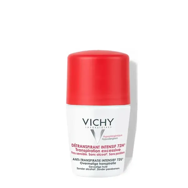 Lăn Khử Mùi Vichy Détranspirant Intensif 72H Transpiration Excessive 50Ml