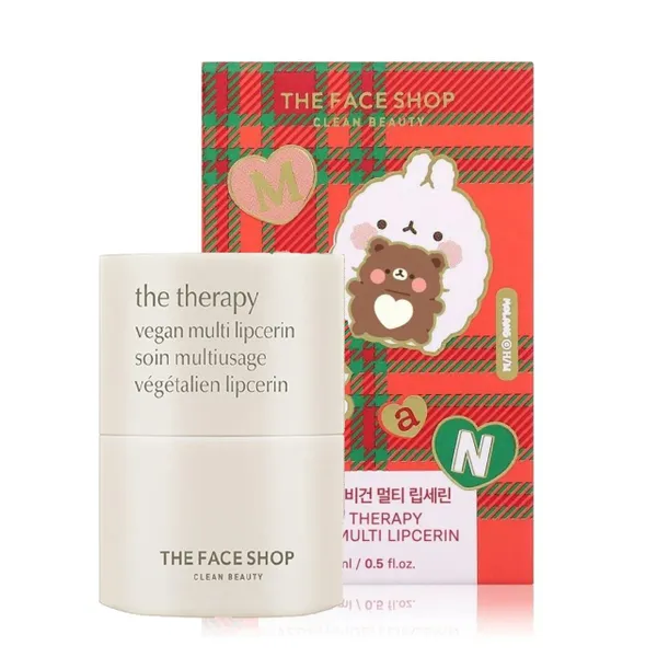 [Phiên Bản Giới Hạn X Molang] Dưỡng Môi Thuần Chay THE FACE SHOP Đa Năng Cấp Ẩm The Therapy Vegan Multi Lipcerin Molang 15ml