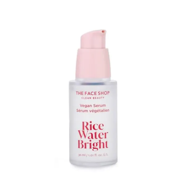 Tinh Chất Thuần Chay THE FACE SHOP Làm Đều Màu Da Rice Water Bright Vegan Serum 30ml