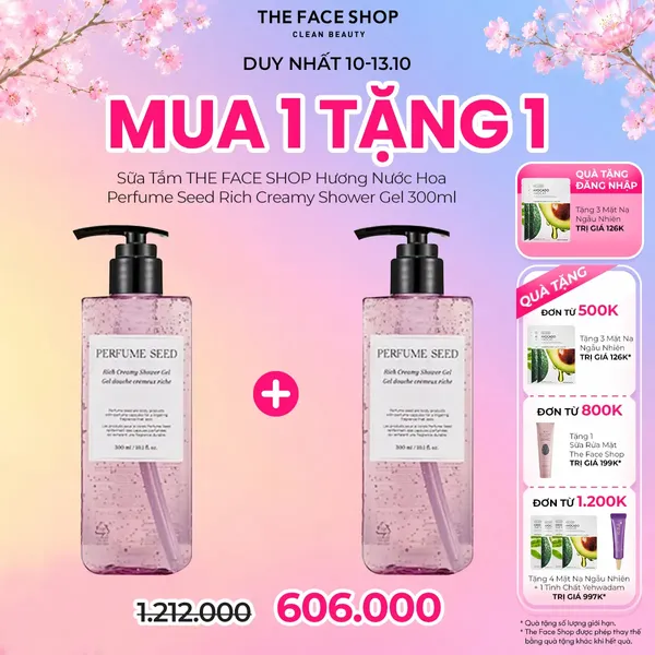 Sữa Tắm THE FACE SHOP Hương Nước Hoa Perfume Seed Rich Creamy Shower Gel 300ml
