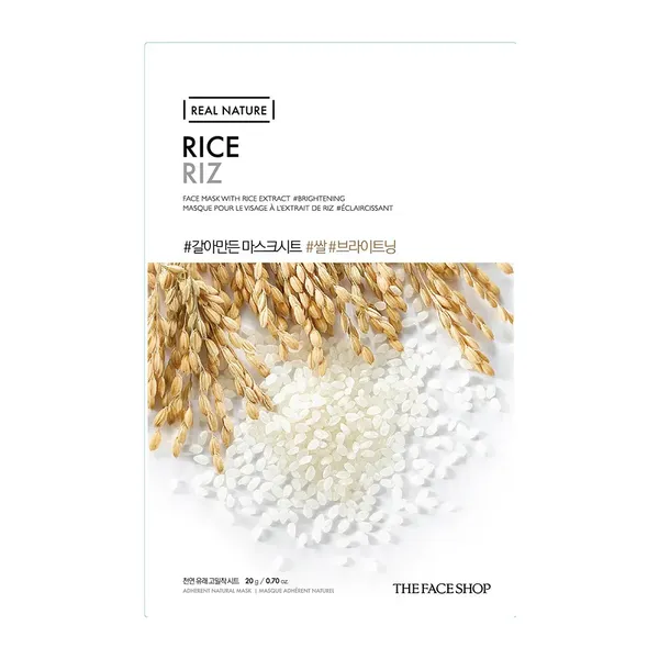 Mặt Nạ Làm Sáng Da Chiết Xuất Gạo THE FACE SHOP Real Nature Rice 20G (Gz)