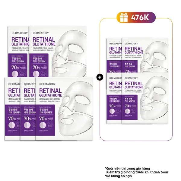 set-3-mat-na-duong-da-sang-cang-muot-dermatory-retinal-glutathione-radiance-gel-mask-2