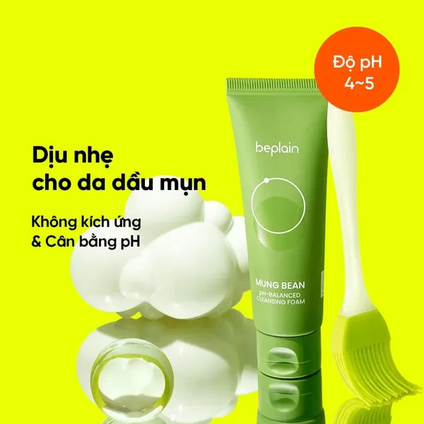 sua-rua-mat-beplain-dau-xanh-can-bang-do-ph-mung-bean-ph-balanced-cleansing-foam-160ml-5