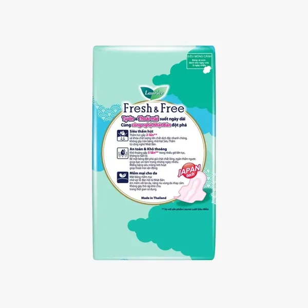 bang-ve-sinh-laurier-fresh-free-sieu-tham-hut-sieu-mong-canh-22cm-20-mieng-5