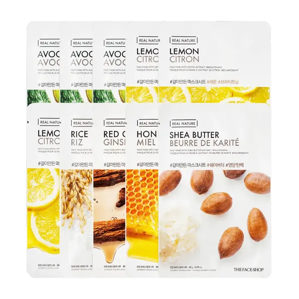 combo-10-mat-na-giay-duong-am-the-face-shop-real-nature-mix-nhieu-loai-1