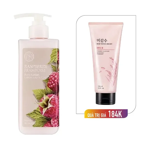 combo-sua-duong-the-chong-lao-hoa-thefaceshop-raspberry-body-lotion-300ml-1
