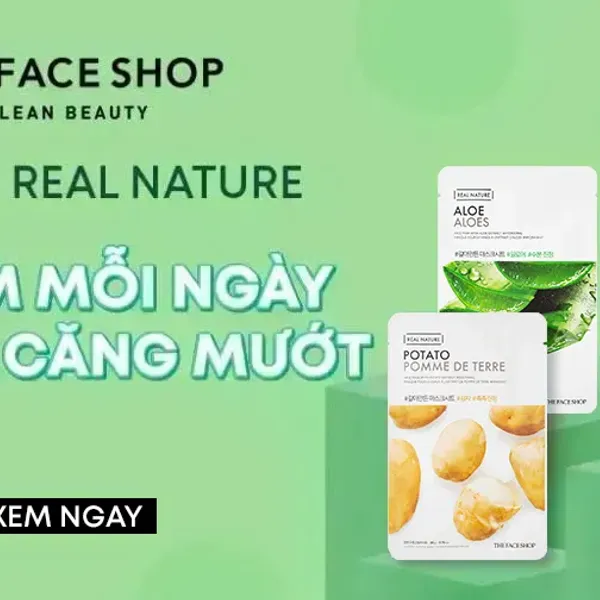 Combo Mua 10 Tặng 20 Mặt Nạ Real Nature Quốc Dân Cấp Ẩm Trắng Sáng Chỉ 11K/Miếng