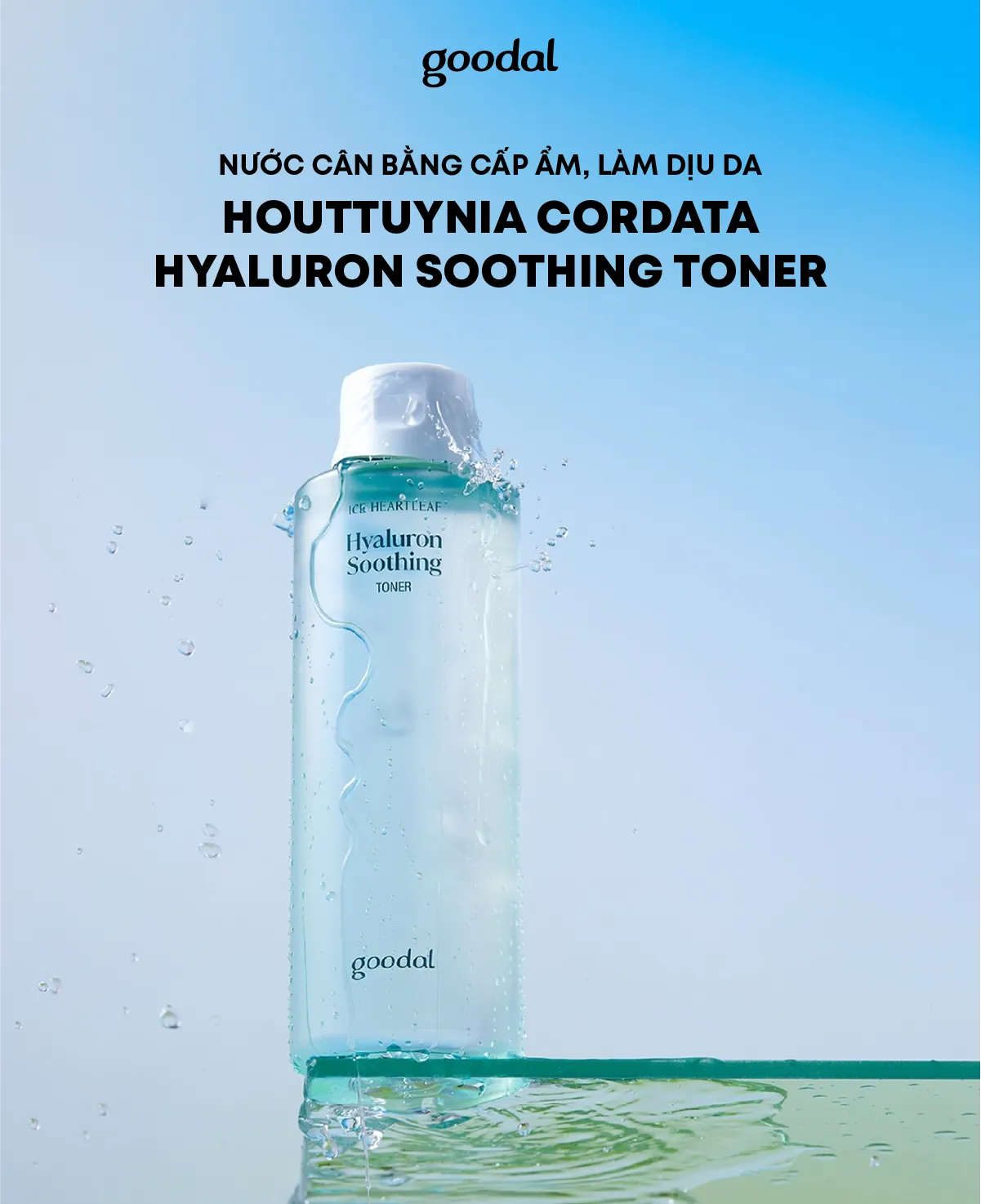 Nước Cân Bằng Goodal Làm Dịu và Dưỡng Ẩm Houttuynia Cordata Hyaluron Soothing Toner 350ml