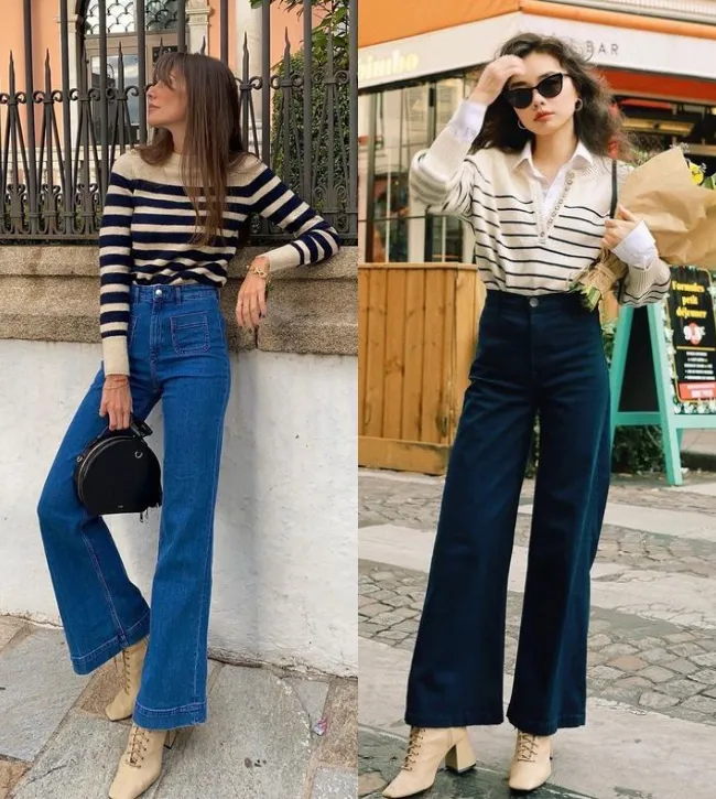 Quần jeans nữ lưng cao ống loe QJ-11 | Thời trang công sở K&K Fashion