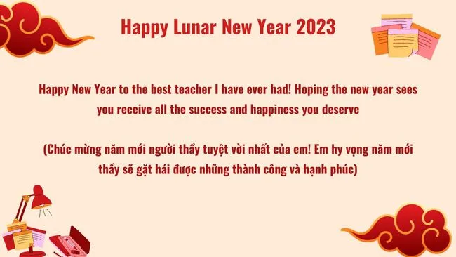 Happy New Year to the best teacher I have ever had!
