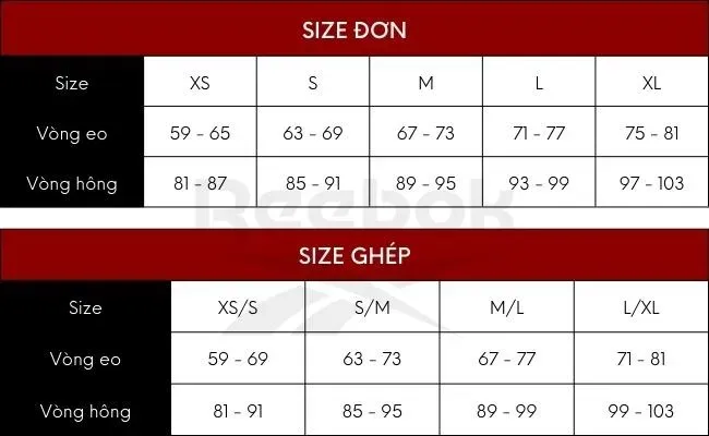 Bảng size quần áo adidas chính xác đúng tiêu chuẩn Châu Âu