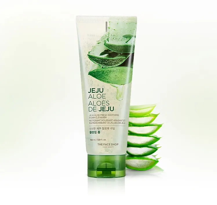 Sữa Rửa Mặt Làm Mềm Mịn Da JEJU ALOE FRESH SOOTHING FOAM CLEANSER 150ml